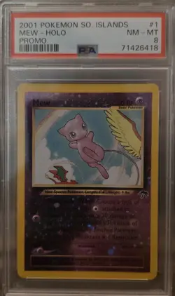 2001 Pokemon Southern Islands Mew Promo 1/18 Reverse Holo PSA8 - Image 1