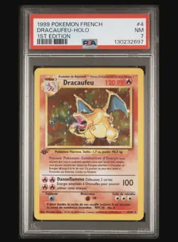 1999 Pokemon French 1st Edition Charizard Holo PSA 7 Dracaufeu - Image 1