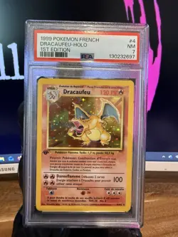 1999 Pokemon French 1st Edition Charizard Holo PSA 7 Dracaufeu - Image 4