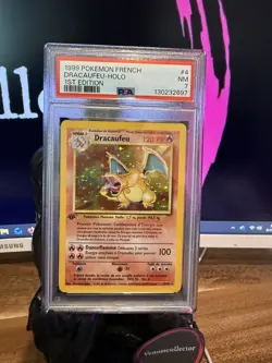 1999 Pokemon French 1st Edition Charizard Holo PSA 7 Dracaufeu - Image 5