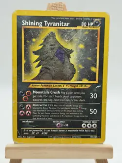 Shining Tyranitar 113/105 Secret Rare Holo Neo Destiny Pokemon TCG - Image 1