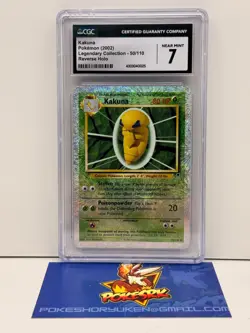 Pokemon 2002 CGC 7 Legendary Collection Kakuna Reverse Holo 50/110 - Image 1