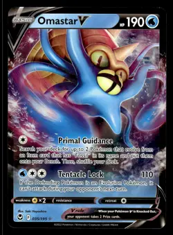 Pokemon TCG SWSH12: Silver Tempest #035/195 Omastar V - Image 1