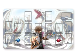 YuGiOh Duel Playmat white dragon blue CCG TCG Trading Card Game Mat &Bag ygo - Image 1