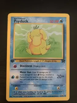 Pokemon TCG Psyduck Team Rocket 65 Regular 1st Edition Common - Image 1