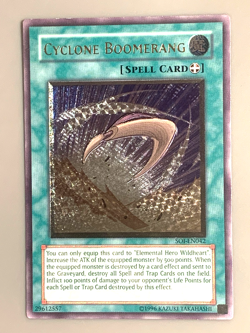 yugioh Cyclone Boomerang SOI-EN042 Ultimate unlimited Edition near mint - Image 1
