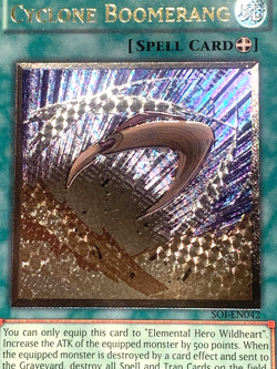 yugioh Cyclone Boomerang SOI-EN042 Ultimate unlimited Edition near mint - Image 4