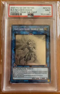 2021 YuGiOh Black Luster Soldier GFTP-EN132 Ghost Rare 1st Edition PSA 9 - Image 1