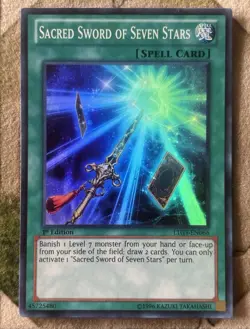 YuGiOh SACRED SWORD OF SEVEN STARS Super Rare LTGY-EN066 - Image 1