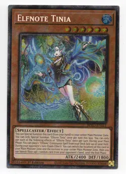 Yugioh! Burst Protocol *Foil* Elfnote Tinia (BPRO-EN011) Starlight Rare - Image 1