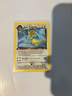 Pokemon Dark Dragonite 1st Edition Rare Card Team Rocket 22/82 - Image 1