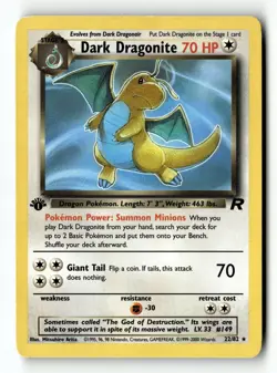 Pokemon Card Dark Dragonite (22) LP Team Rocket 1st Edition Rare 22/82 - Image 1