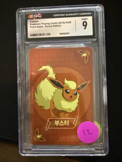 Flareon Pokemon Playing Cards 2019 Kor Point Salad Eevee Edition CGC 9 Rare 💎🔥 - Image 1