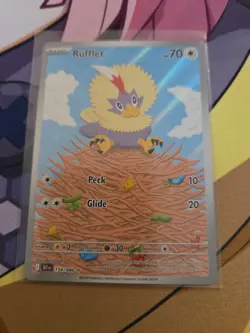 Pokemon Rufflet 154/086 Black Bolt Illustration Rare IR Holo TCG Card - Image 1