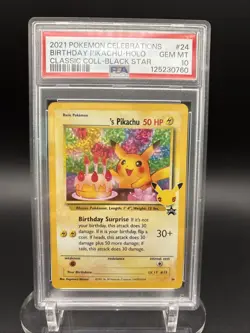 Pokemon TCG Celebrations Birthday Pikachu Holo Card 24 Classic Collection PSA 10 - Image 1