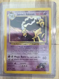 Pokemon TCG Sabrina’s Alakazam 16/132 Holo Card Gym Challenge Vintage Unlimited - Image 1