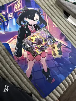 Pokemon Marnie & Morpeko Official Playmat Crown Zenith V-Union & 4 card set - Image 1