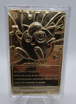 Pokemon Jigglypuff 23K Gold Plated Trading Card with Sealed COA 1999 Burger King - Image 3