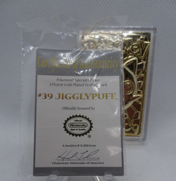 Pokemon Jigglypuff 23K Gold Plated Trading Card with Sealed COA 1999 Burger King - Image 4