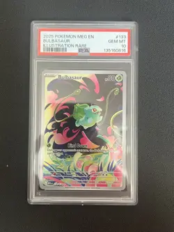 Pokemon TCG Bulbasaur Mega Evolution Illustration Rare Card 133/132 PSA 10 - Image 1