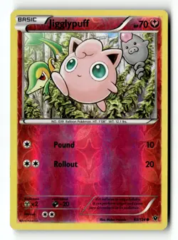 Pokemon Card Jigglypuff LP XY - Fates Collide Reverse Holo Common 65/124 - Image 1