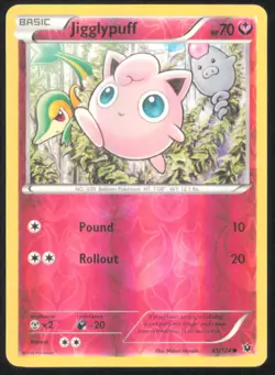 Jigglypuff 65/124 Fates Collide Common Pokemon Reverse Holo LP - Image 1