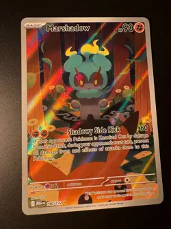 Pokemon TCG Me01: Mega Evolution Holo Marshadow 146/132 Illustration Rare NM - Image 1