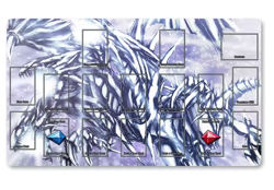 YuGiOh Duel Playmat white dragon blue CCG TCG Trading Card Game Mat &Bag ygo - Image 1