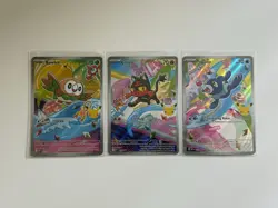 Pokemon TCG First Partner Illustration Set - Rowlet Litten Popplio 043 044 045 - Image 1