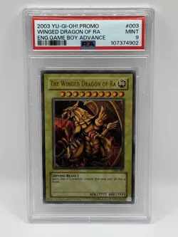2003 Yugioh Promo Winged Dragon of Ra GBI-003 Ultra Rare PSA Grade 9 Mint - Image 1