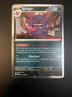 Pokemon Gengar 050/088 GameStop Promo Stamped Holo Stage 2 130 HP Mind Jack - Image 1