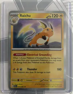 Raichu - 019/091 - SV Paldean Fates - Pokemon - Holo Rare - NM/M - Image 3