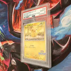 2025 POKEMON JPN SV-P PROMO ILLUSTRATION CONTEST 2024 #242 PIKACHU PSA 10 - Image 3