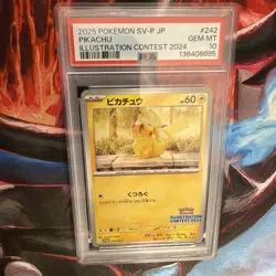 2025 POKEMON JPN SV-P PROMO ILLUSTRATION CONTEST 2024 #242 PIKACHU PSA 10 - Image 5