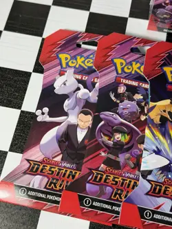 Pokemon TCG DESTINED RIVALS Booster Bundle & 4 Sleeved Art Set - 10 packs total - Image 3
