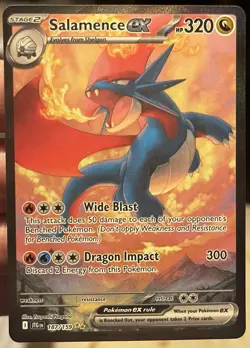 Salamence ex 187/159 Sv09 Journey Together Holo 320 HP Rare Pokemon TCG - Image 1