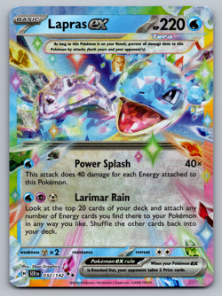 Lapras ex Pokemon Stellar Crown 032/142 Double Rare NM - Image 1