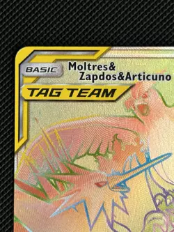 Pokemon Moltres Zapdos Articuno GX TAG TEAM Secret Rare 69/68 Holo 300 HP - Image 2