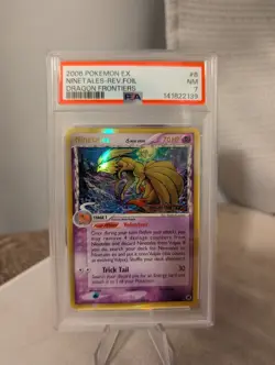 2006 POKEMON EX DRAGON FRONTIERS #8 NINETALES-REVERSE FOIL PSA 7 - Image 1
