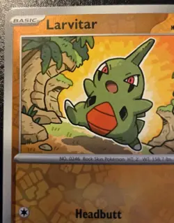 Larvitar 047/131 Reverse Holo Common Prismatic Evolutions Pokemon TCG - Image 2