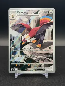 Braviary Black Bolt Illustration Rare Pokemon TCG 155/086 Full Art Holo IR - Image 1
