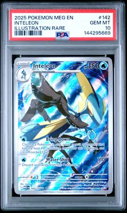 Pokemon Inteleon 142/132 - PSA 10 GEM MINT - Mega Evolution Illustration Rare IR - Image 1