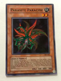 PARASITE PARACIDE PSV-003 SUPER RARE PHARAOH'S SERVANT YU-GI-OH HOLO - Image 1