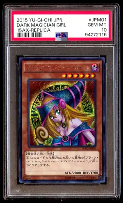 PSA 10 Gem Mint Dark Magician Girl 15AX-JPM01 Replica 2015 Japanese Graded Card - Image 1