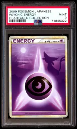 PSA 9 Mint Psychic Energy Heartgold Collection 2009 Japanese Card Graded - Image 1