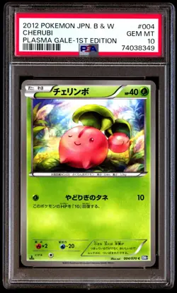 PSA 10 Gem Mint Cherubi 004/070 Plasma Gale 1st ED 2012 Japanese Card Graded - Image 1