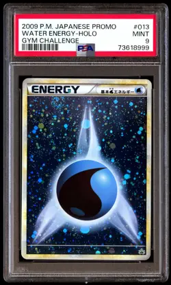 PSA 9 Mint Water Energy 013/L-P Gym Challenge Holo 2009 Japanese Card Graded - Image 1