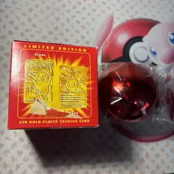 1999 Burger King Pokemon 23K Gold-Plated PIKACHU Trading Card LTD ED New Sealed - Image 2