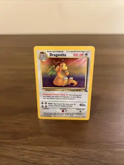 Pokemon TCG Dragonite Fossil Unlimited Holo Rare Card 4/62 LP Condition - Image 2