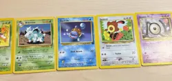 Old Used Pokemon Cards - 100% Vintage - 7 Cards Lot - Image 2